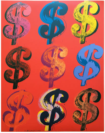 Andy Warhol, $ (9) (Red) F.S. II 285-286, 1982 | Guy Hepner