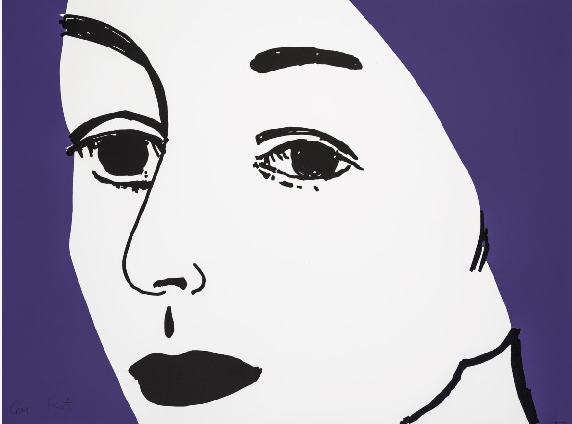 Alex Katz Vintage Modernist Framed Pop Art Lithograph Print