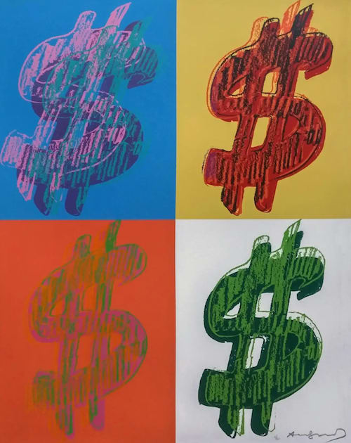 人気の新作 Sign Dollar Warhol, Andy Quadrant 1982 283-284, II F.S. 絵画