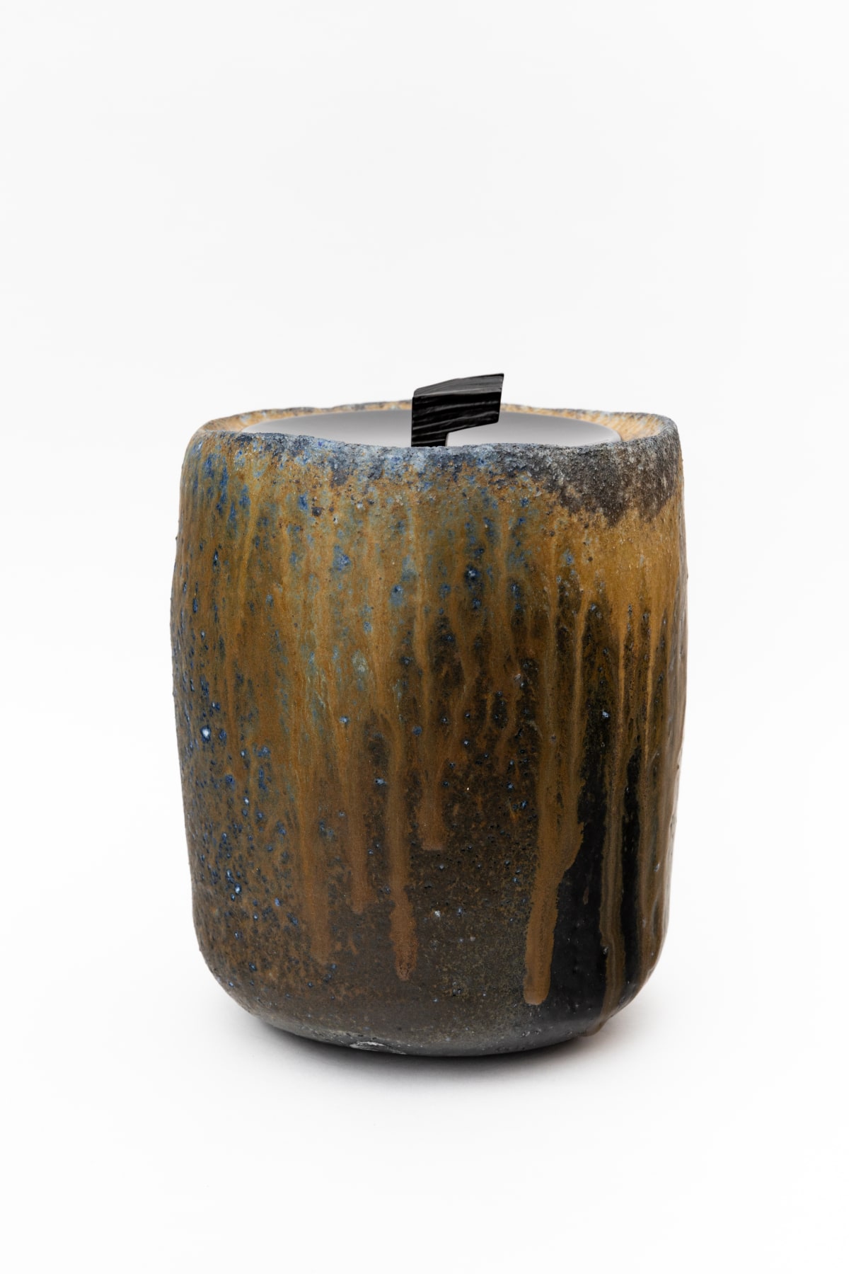 Yohen Black Water Jar - 蒼変黒水指