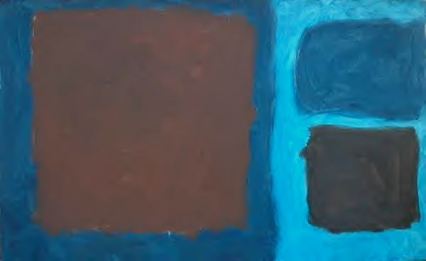 Patrick Heron, Blues with Brown Area, 1962 | James Hyman Gallery