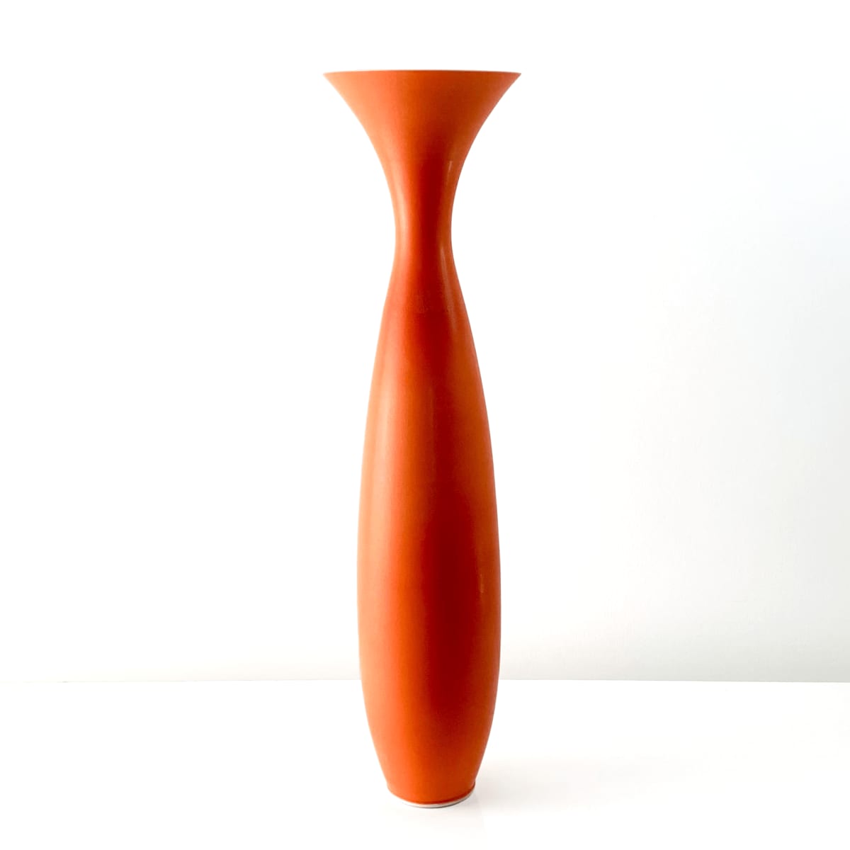 Porcelain vase Bright Orange smooth matt, 2023
