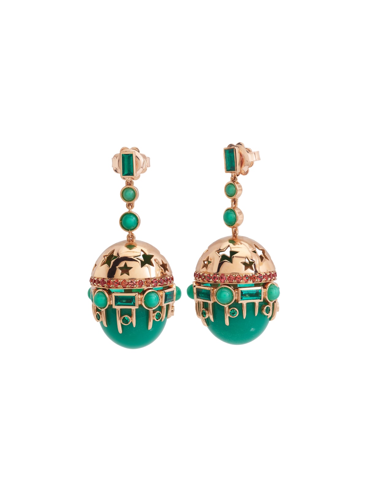 ABOVE THE CLOUDS GREEN EARRINGS