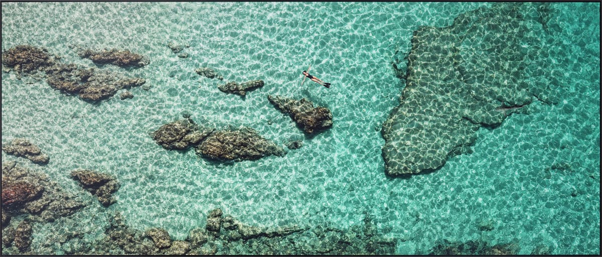 View from the Sky - Turquoise Water & Shark