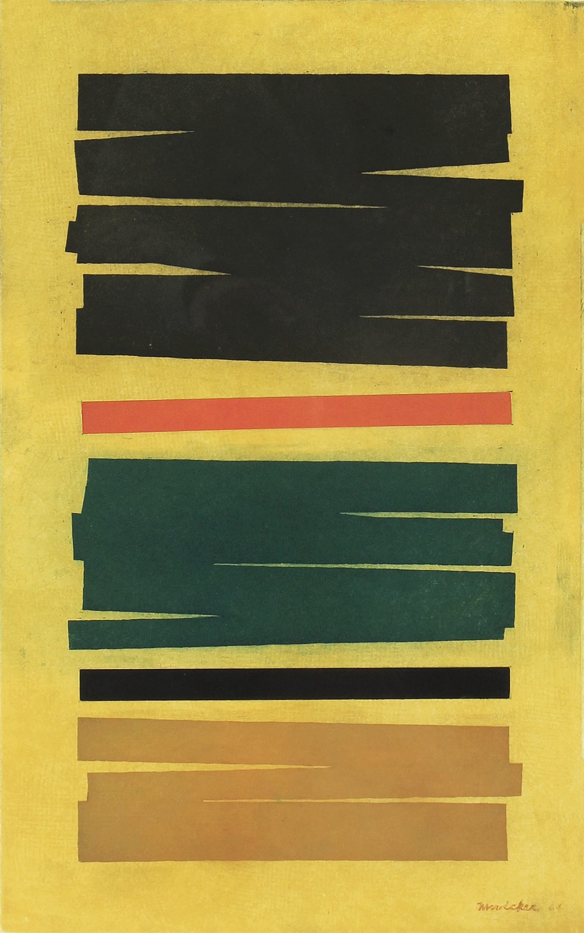 Untitled (Yellow with Horizontal Bands), 1964