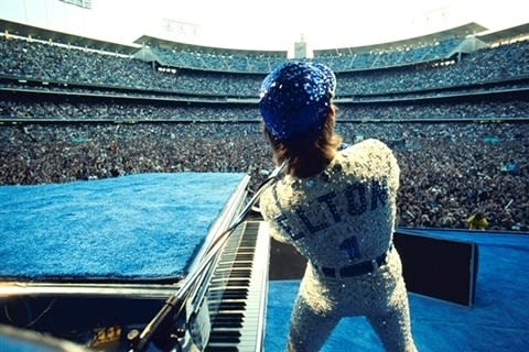 Elton John at Dodger Stadium by Terry O'Neill for Sale