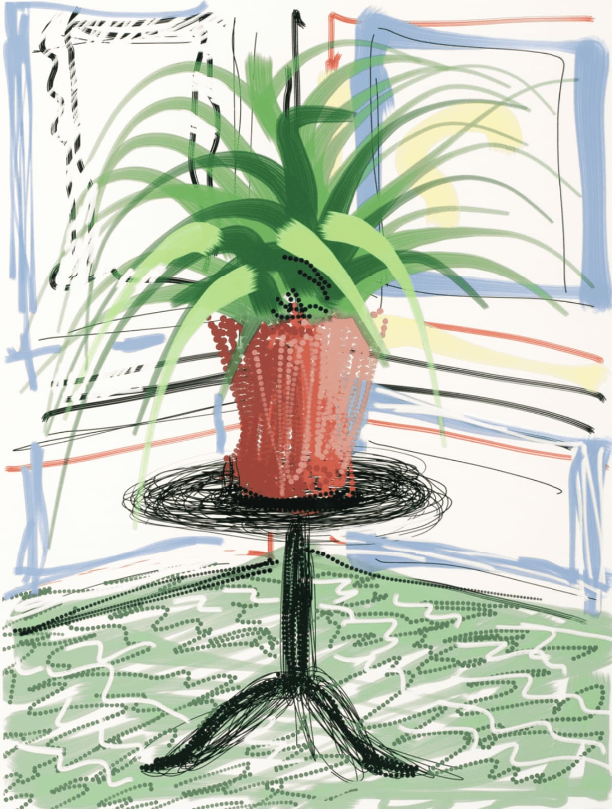 David Hockney, No. 468 Ipad drawing, A Bigger Book - Art Edition, 2010 |  Mustard Contemporary