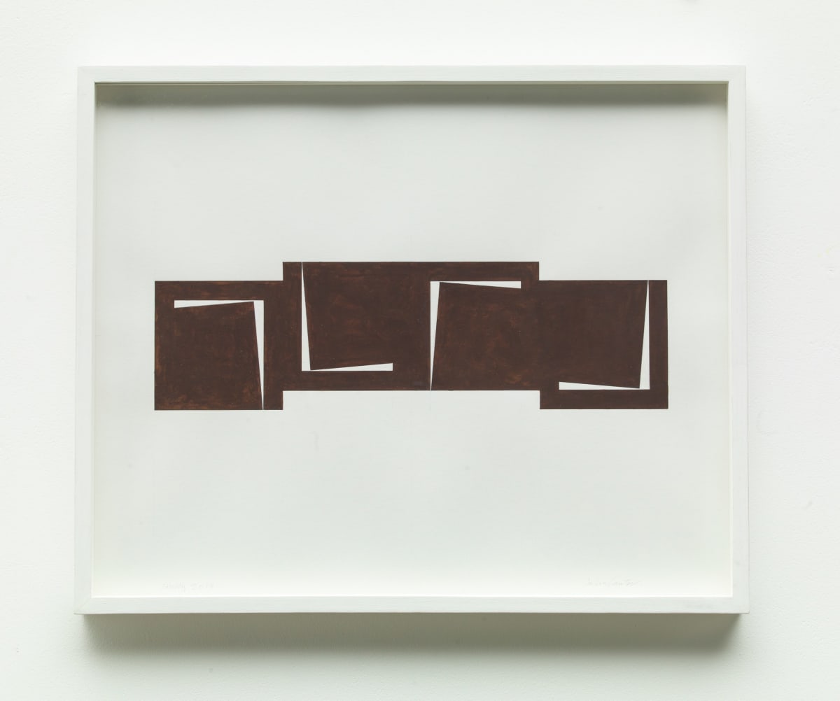 John Carter RA Study: Displacement, Horizontal Format II, 2019 Acrylic on paper 40 x 49 cm 15 3/4 x 19 1/4 in Unique