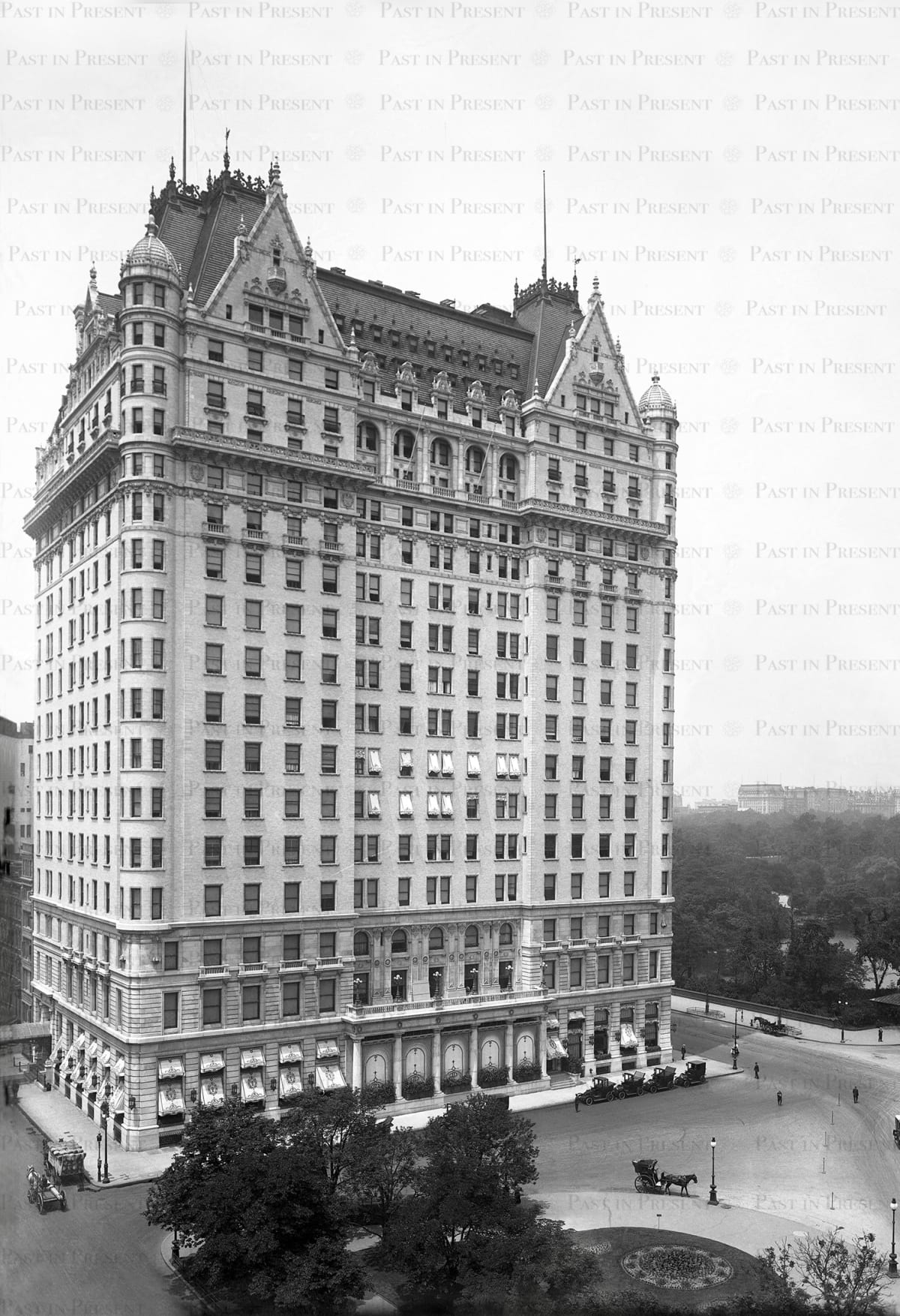 NYC Icon Luxurious Plaza Hotel 5th Ave Central Park, c.1910's