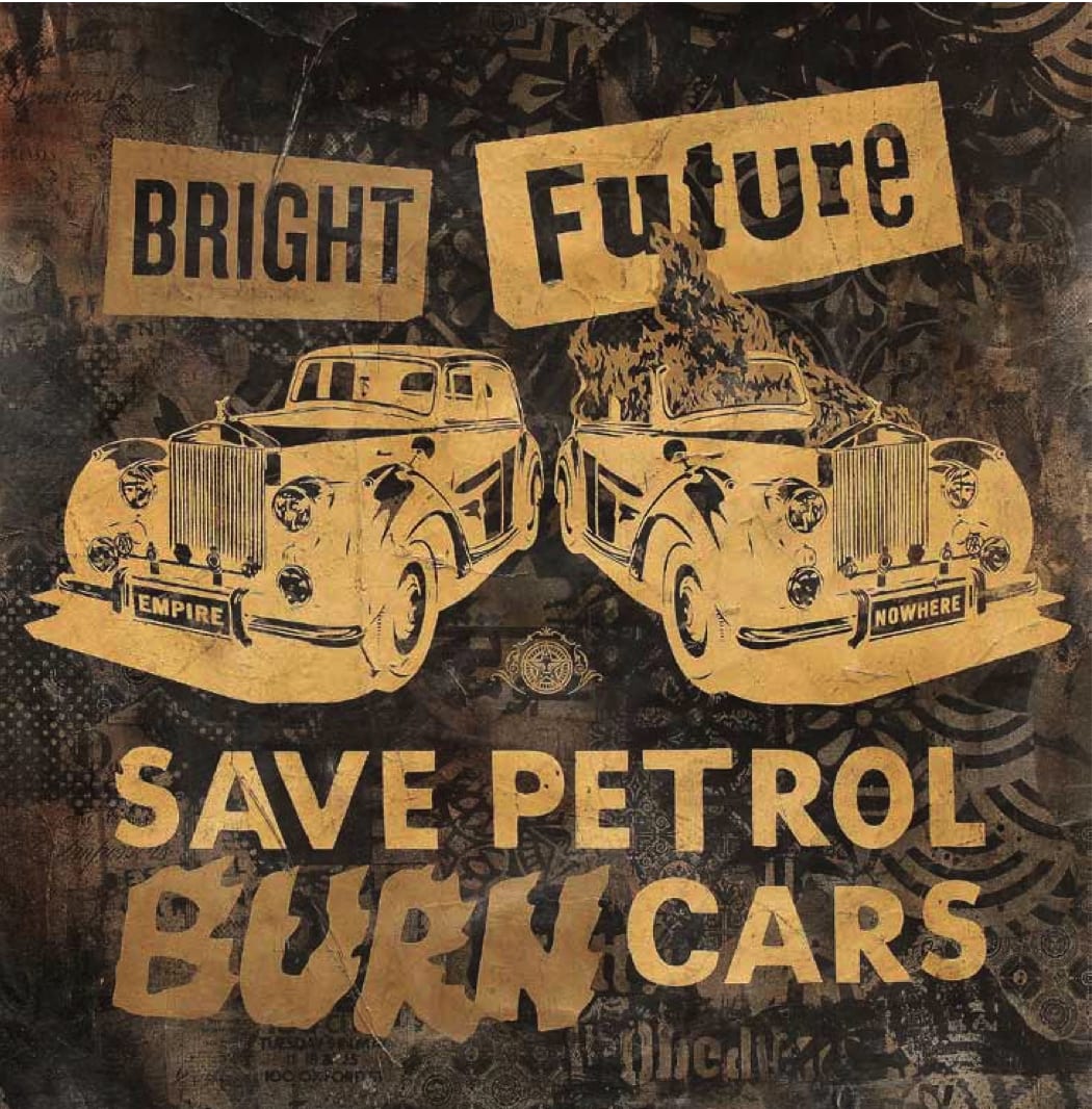 Jamie Reid & Shepard Fairey, Bright Future (black), 2012