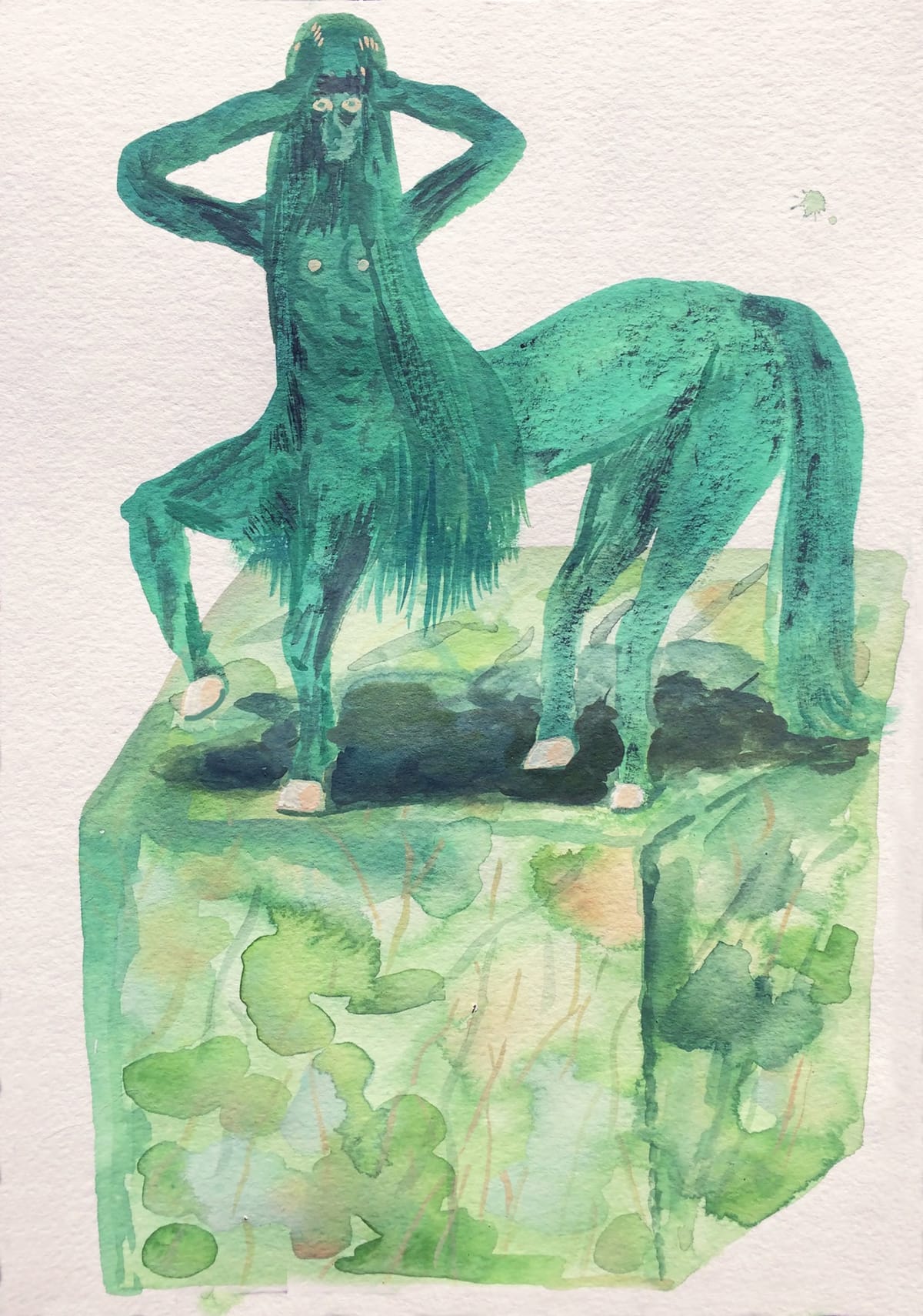 Allison Schulnik, Centaurette Bronze Study #1, 2017