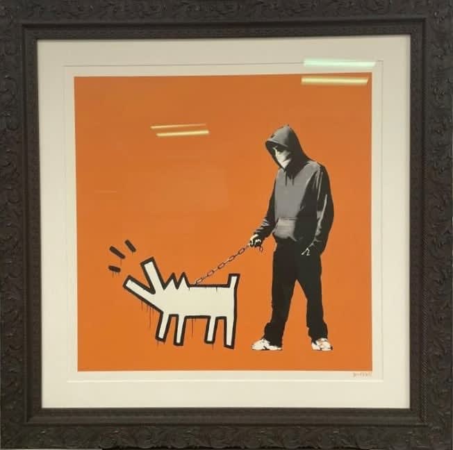 Banksy, Choose Your Weapon (Orange), 2010 | Red Eight Gallery