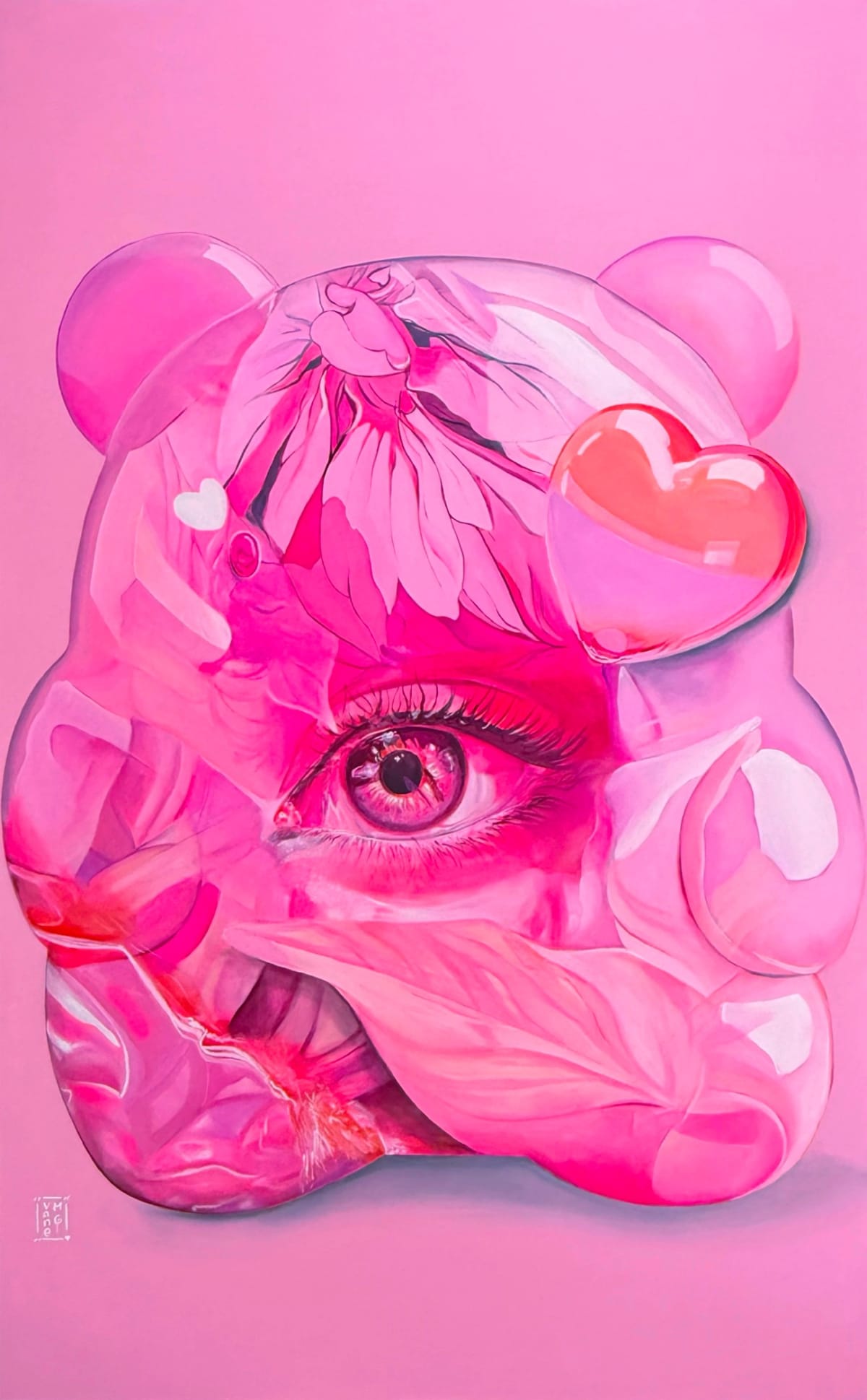 Heart Eye Creatura Form. Pink Teddy, 2025