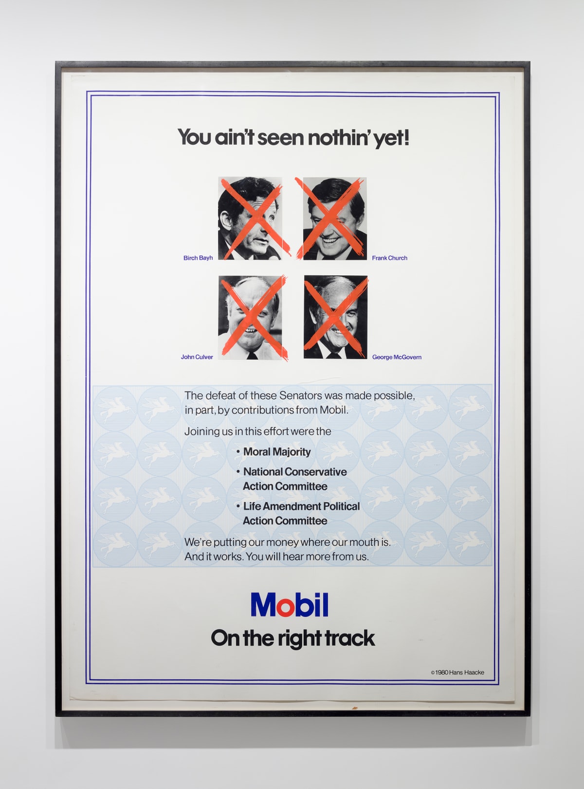 Hans HAACKE, Mobil: On the Right Track, 1980