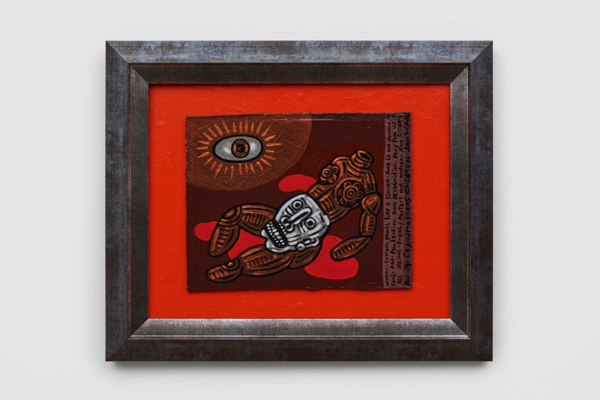 Jan WADE Women Cometh Forth Like a Flower, 1995 c. Acrylic on panel in artist's frame 26 x 20.5 unframed 45 x 37 x 2.5 framed