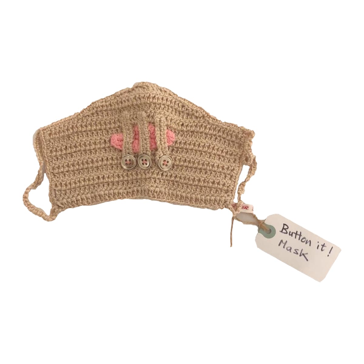 Su RICHARDSON Button it, 2020 Crocheted cotton 12 x 22 cm