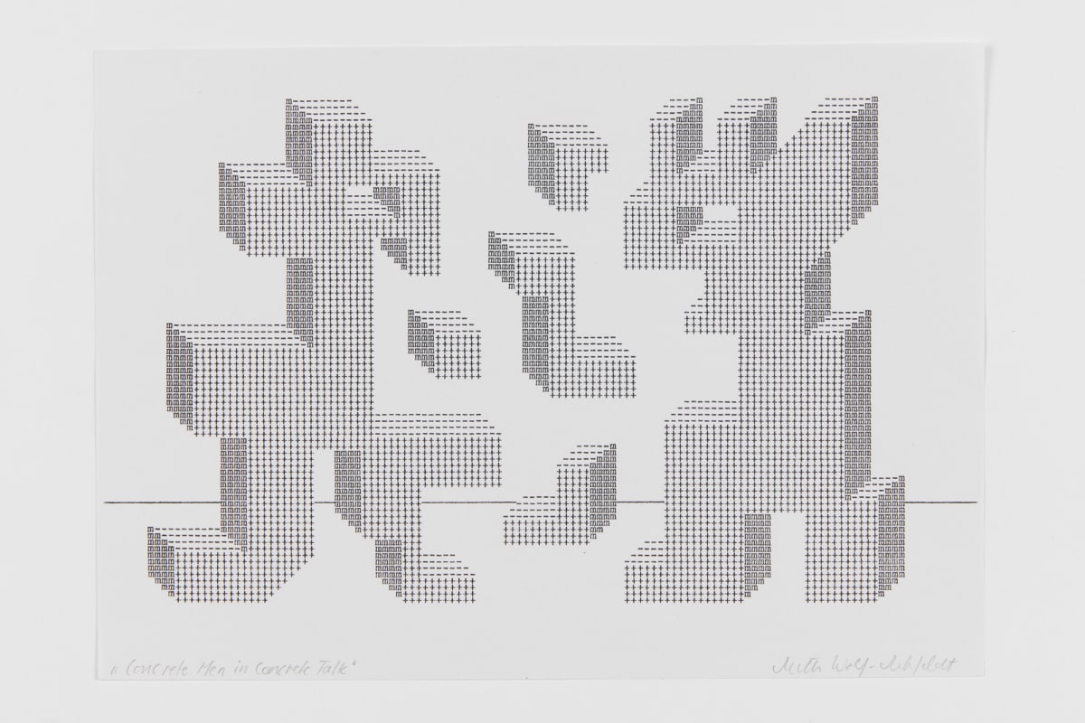 Ruth WOLF-REHFELDT, Concrete Men in Concrete Talk, c. 1980