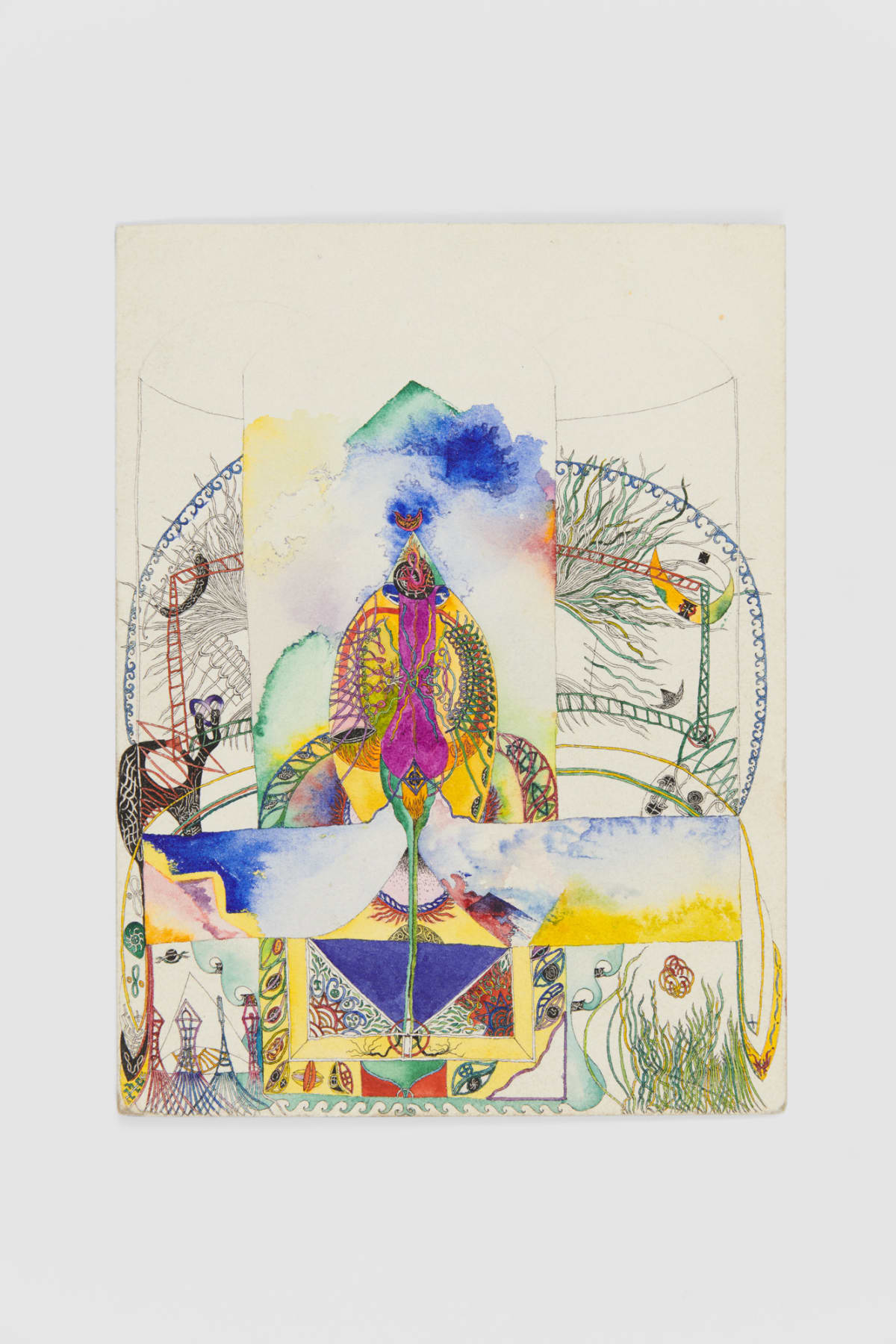 Ann CHURCHILL, Coloured drawing (to create the temple with heart), 1976
