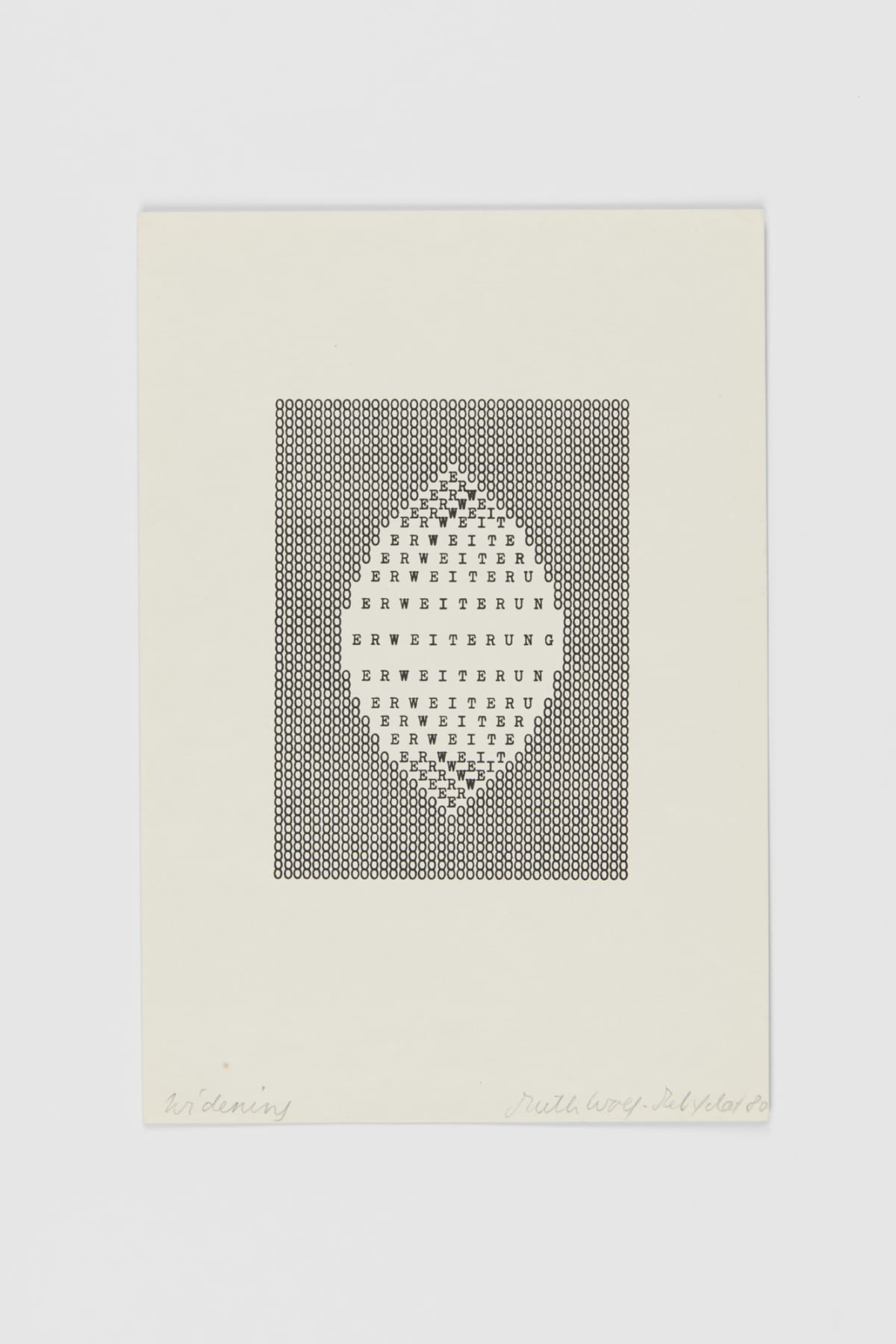 Ruth WOLF-REHFELDT, Widening, 1980