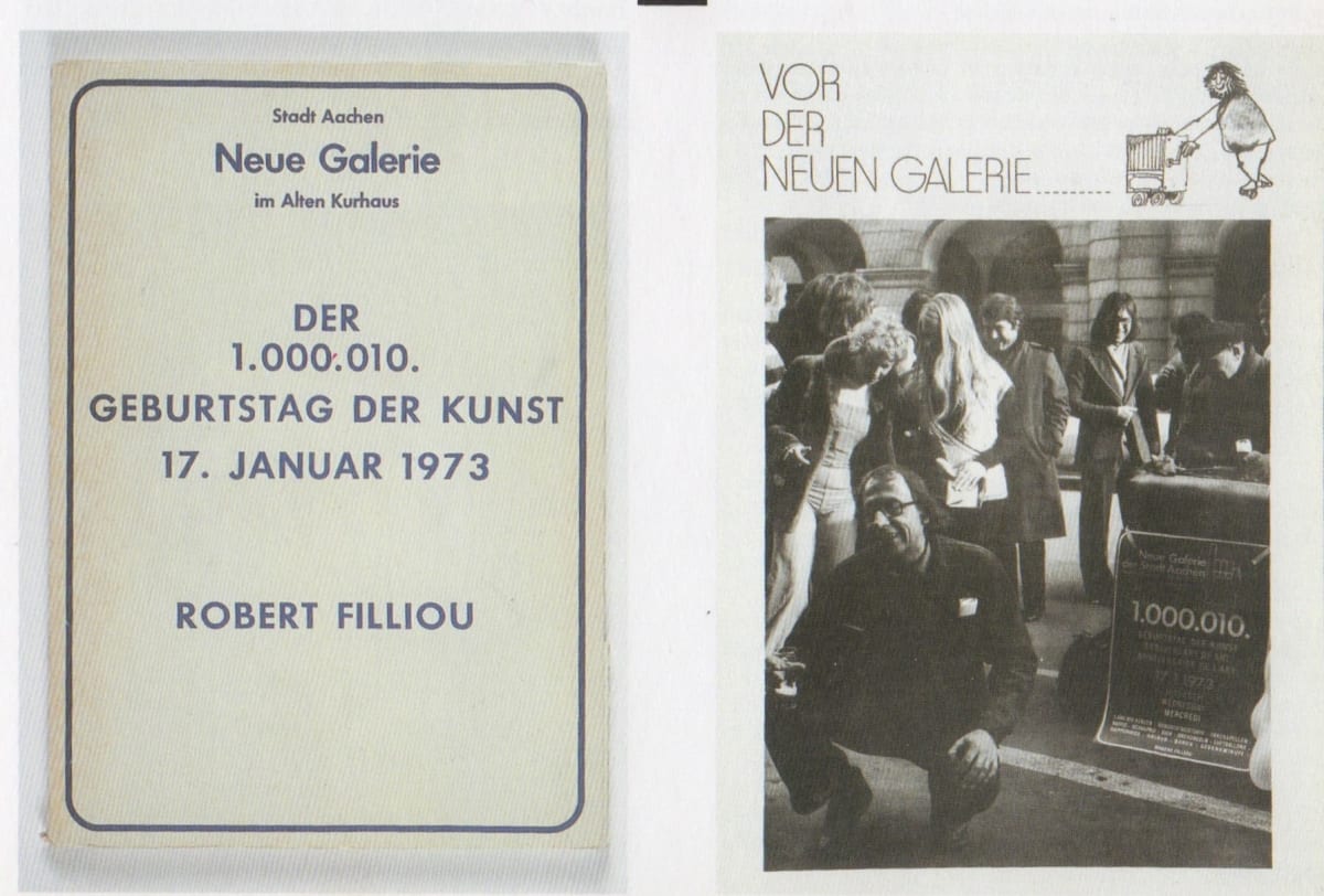 Robert FILLIOU, Der 1 000 010 Geburgstag der Kunst, 1973