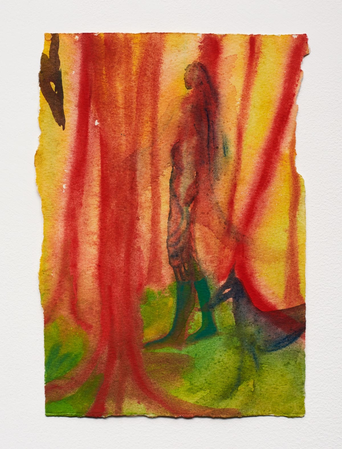 Jennifer BINNIE Girl in The Woods with Animals, 2022 Gouache on paper 29 x 20 cm