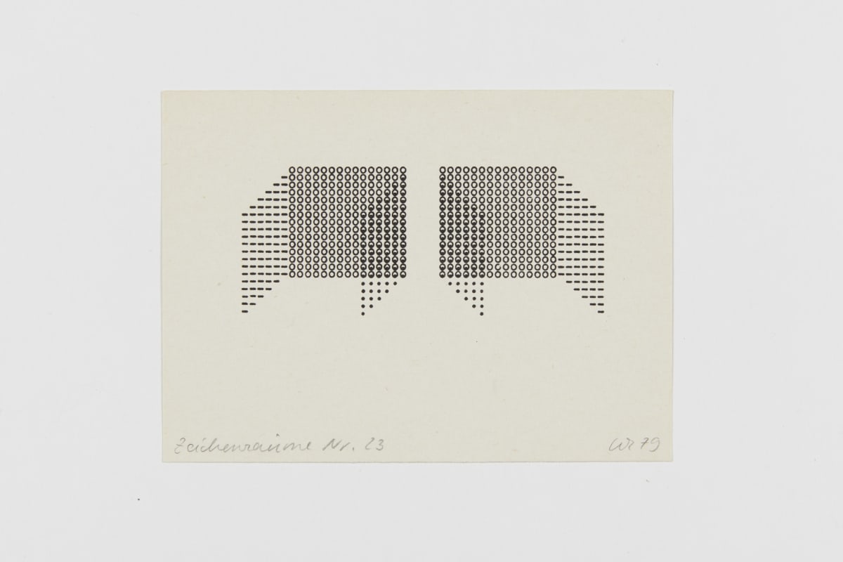 Ruth WOLF-REHFELDT, Zeichenraume Nr. 23, 1979