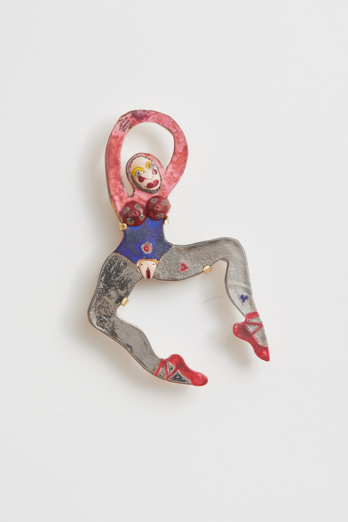 Rose ENGLISH Porcelain Dancer 3, 1973 Porcelain, enamel colours with gold and silver 22.9 x 15.2 x 1.9 cm