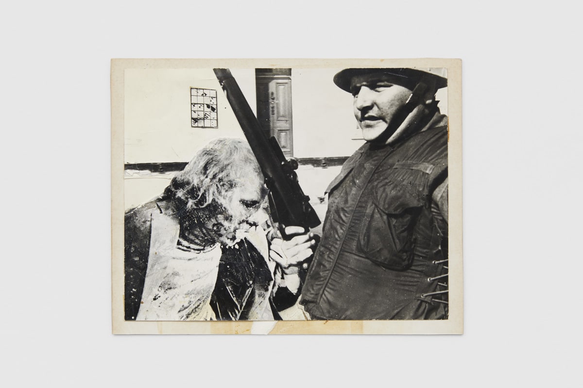 Peter KENNARD British Army Northern Ireland, 1974 Photomontage - Gelatin silver prints and ink on card 20.5 x 26 cm