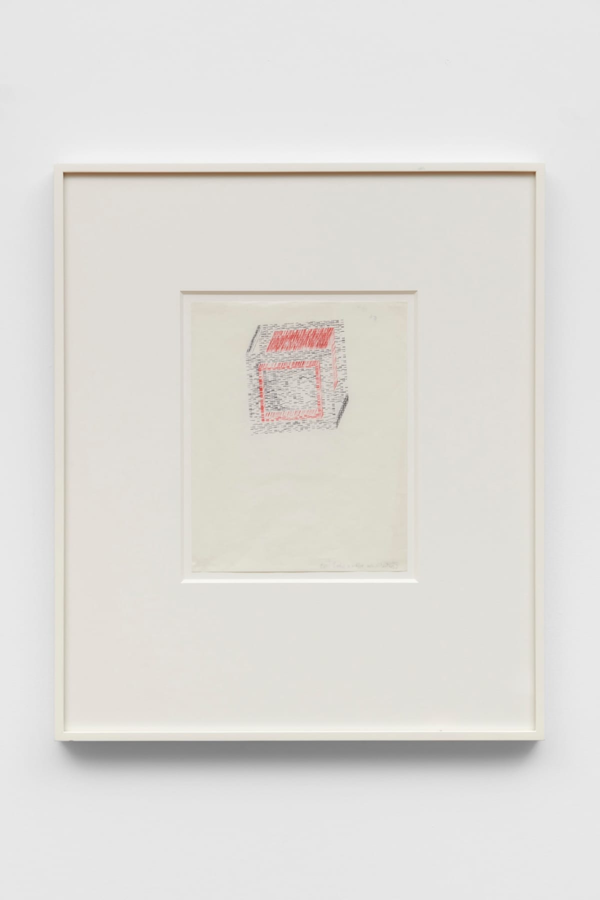 Dom Sylvester HOUÉDARD partial cube within a cube, 1969 Ink typed on paper 25.4 x 20.5 cm