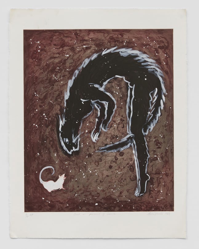 Alexis HUNTER Lust in pursuit of Desire, 1989 Etching, hand coloured Edition of 14 76 x 59 cm Artist proof 2/14