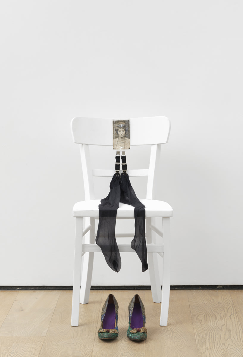 Su RICHARDSON Self Image aged 13, 1975 Vintage photograph, suspenders, nylons, stilletos Variable dimensions