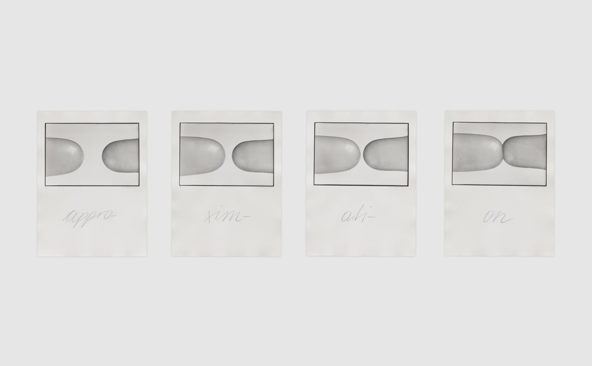 Renate BERTLMANN Approximation: Zärtliche Berührungen [Tender Touches], 1976 Set of 4 gelatin silver prints, vintage and unique Each: 40 x 30 cm