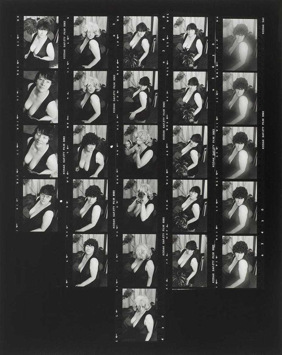 Jo SPENCE Jo Spence as a sex object, 1979 Black and white photographic contact sheet Printed 2012 50.7 x 40.5 cm Edition 5 of 80