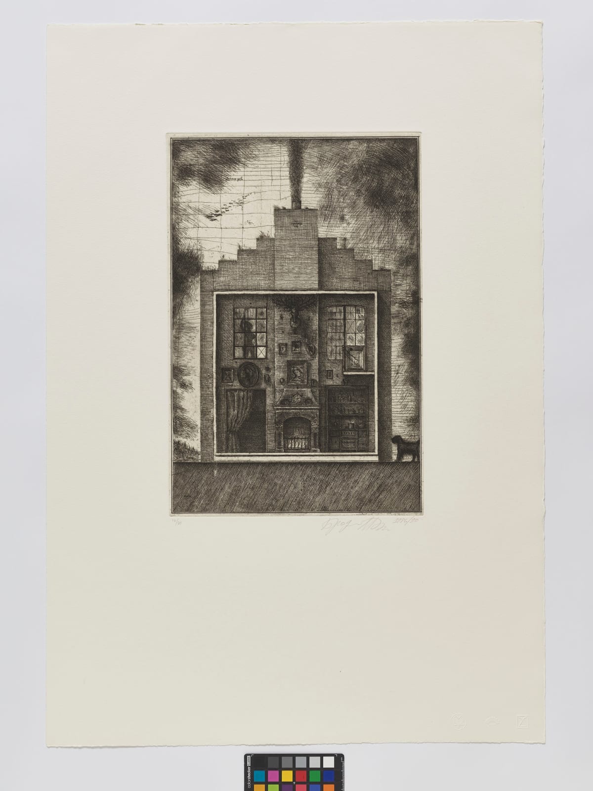 Alexander BRODSKY, Untitled (House with Stag's Head and Dog), 1986/1990