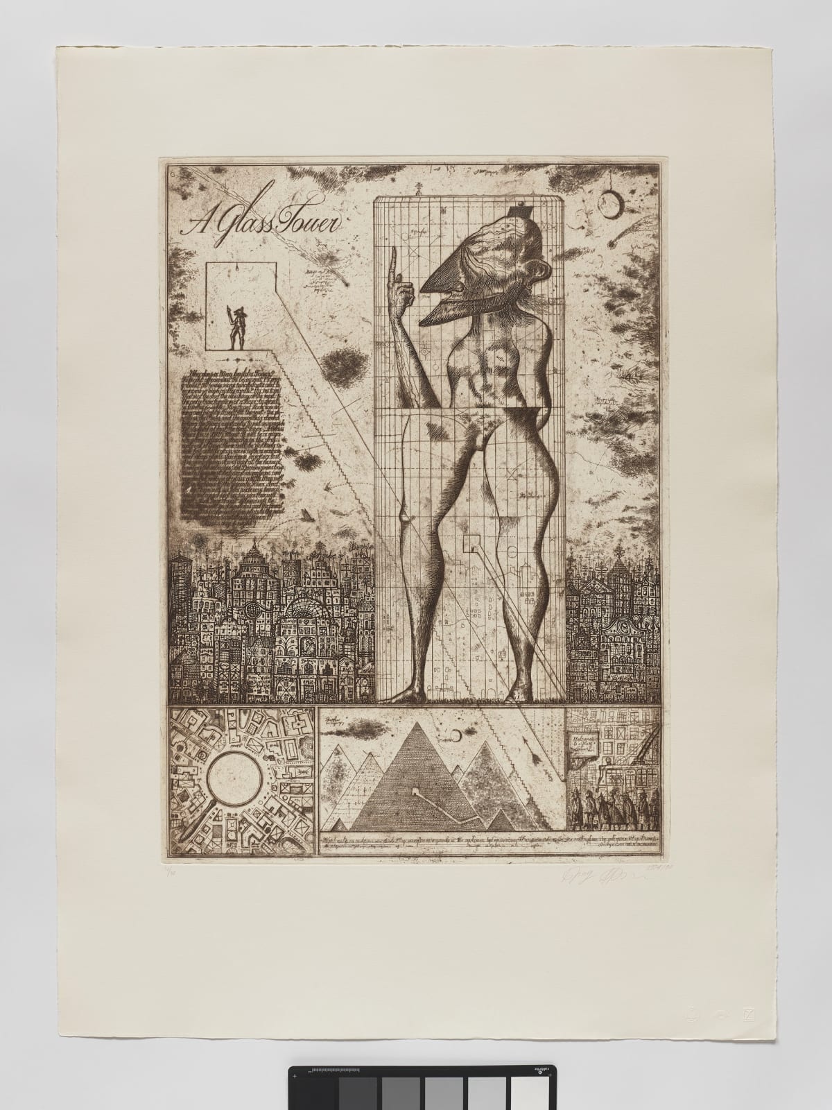 Alexander BRODSKY, Glass Tower II (with figure), 1984/1990