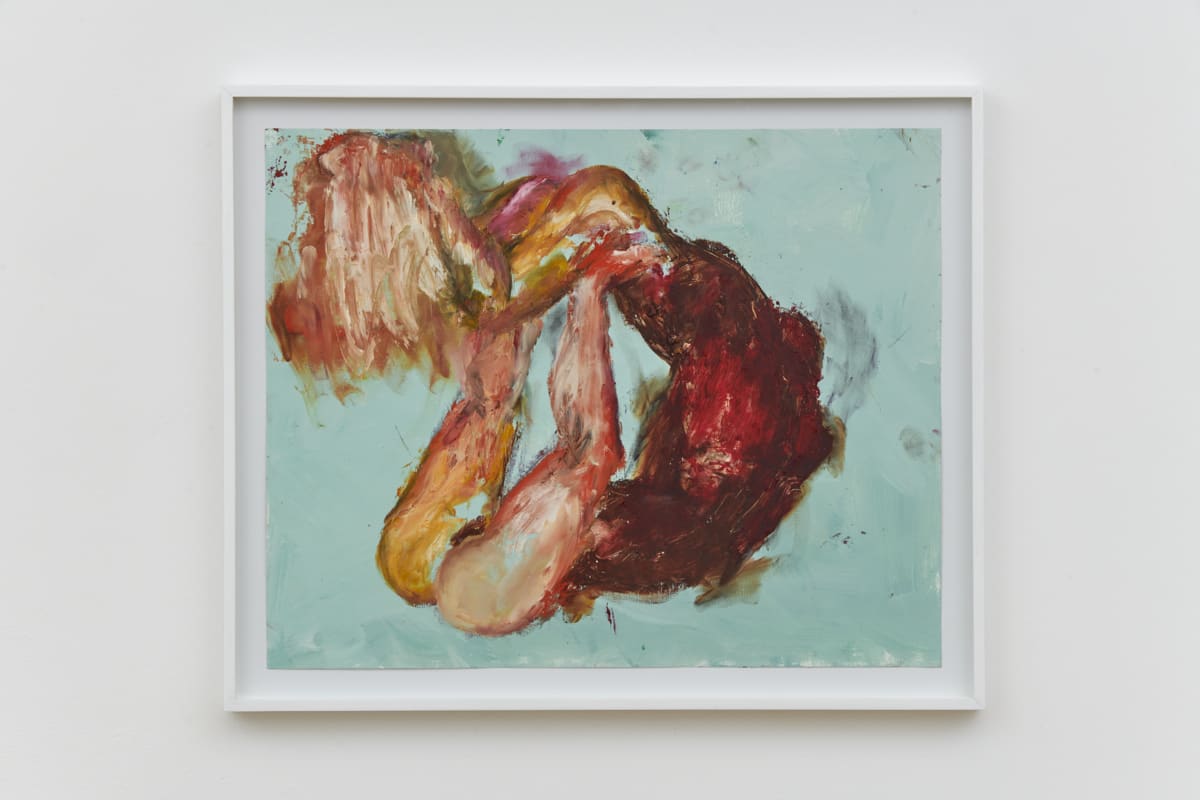 Florence PEAKE Slug Horizons I, 2019 Oil bar, oil paint and oil primer on canvas paper 40.64 x 50.80 cm