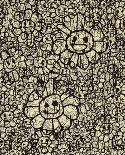 Takashi Murakami 村上隆, Madsaki Flowers A (Beige), 2017