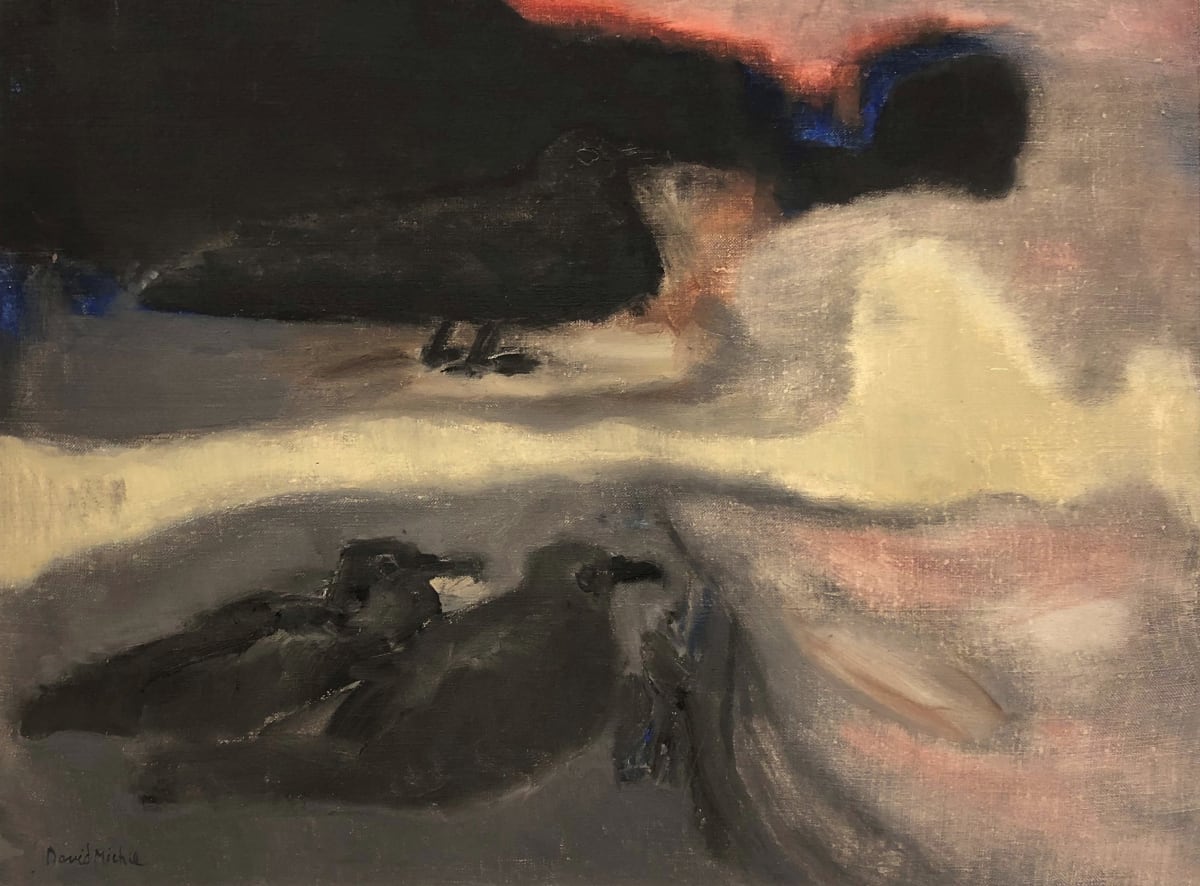 Three Dark Pigeons