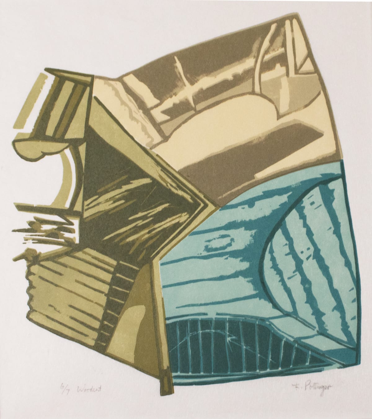 Untitled (Green and Tan Abstract)
