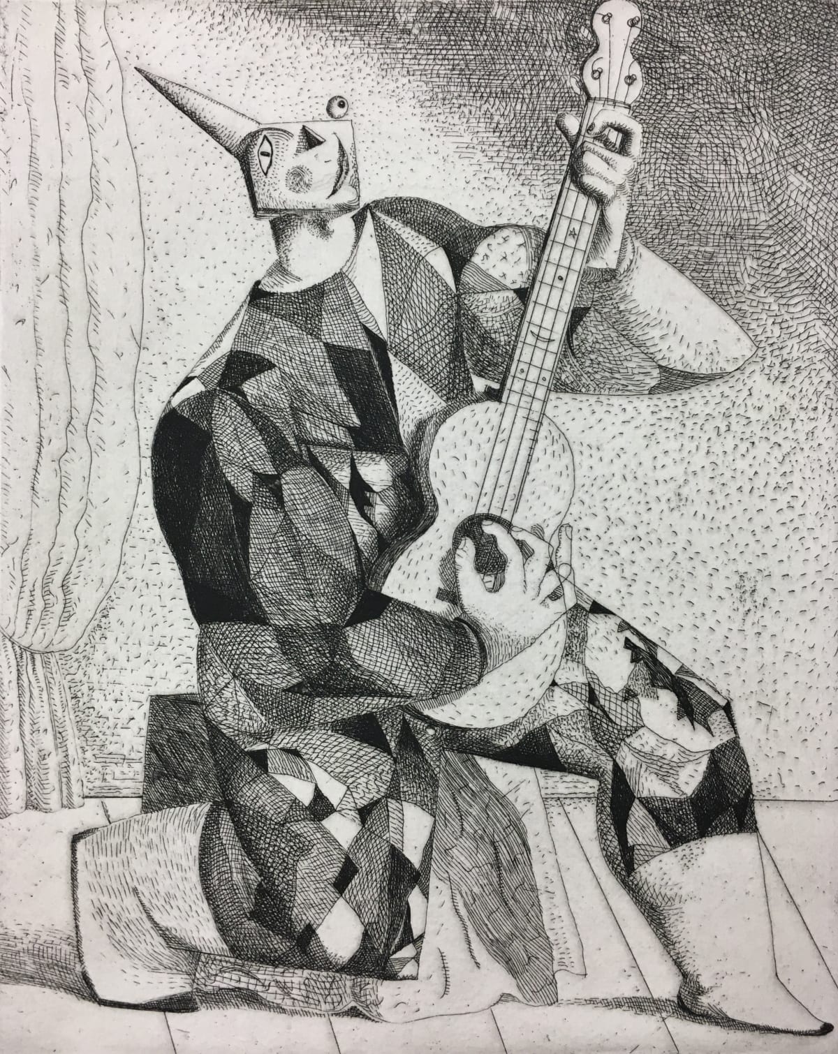 Harlequin with Guitar, 1998