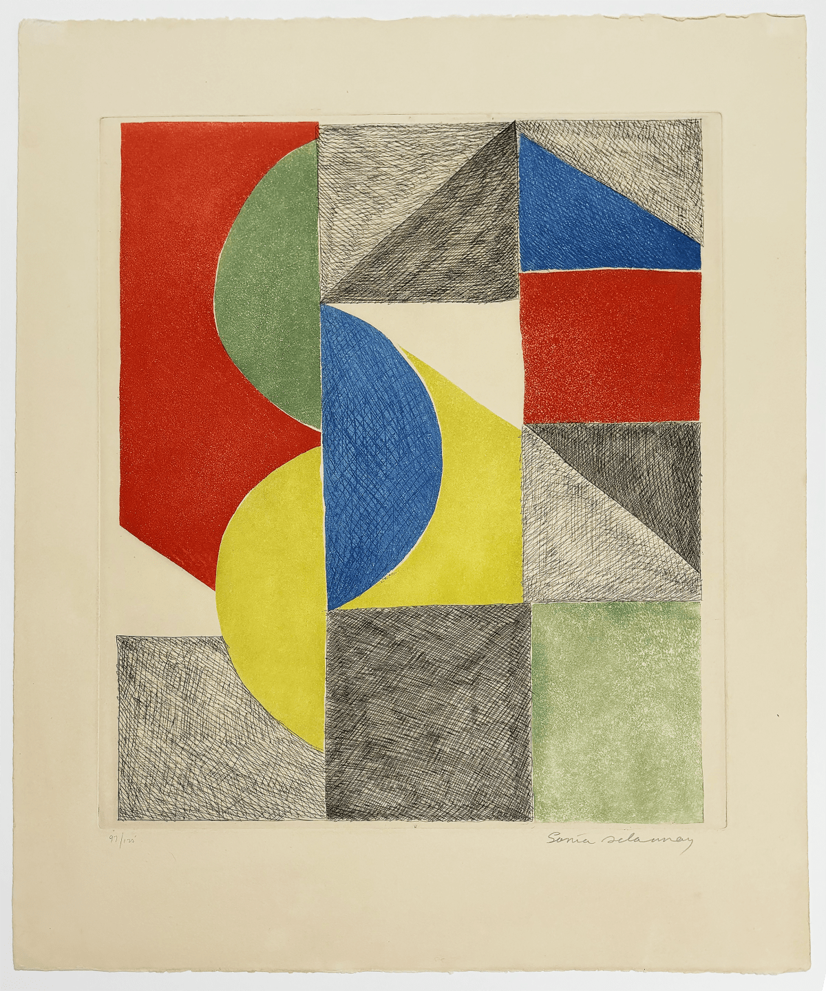 Sonia Delaunay、無題、海外版希少レゾネ、状態良好 ▷ Untitled by Sonia Delaunay, 1966 | Etching Print | Artsper