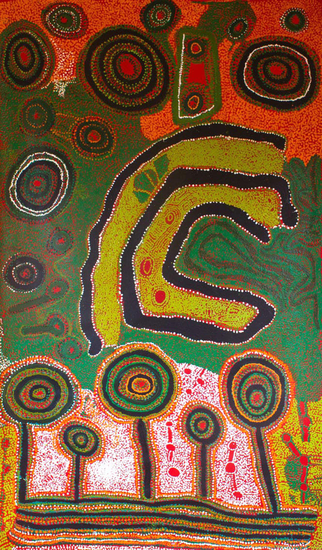 Iyawi Wikilyiri Ngura Ngarutjara 2013 acrylic on linen 120 x 200 cm