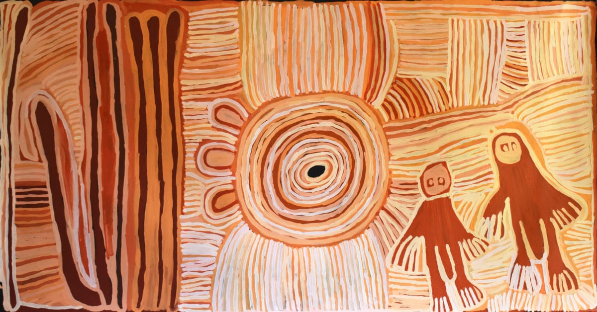Linda Syddick, Wati Tjungarrayi Kujarra, Kapi Tjukurrpa, Warlukirritji, 2018