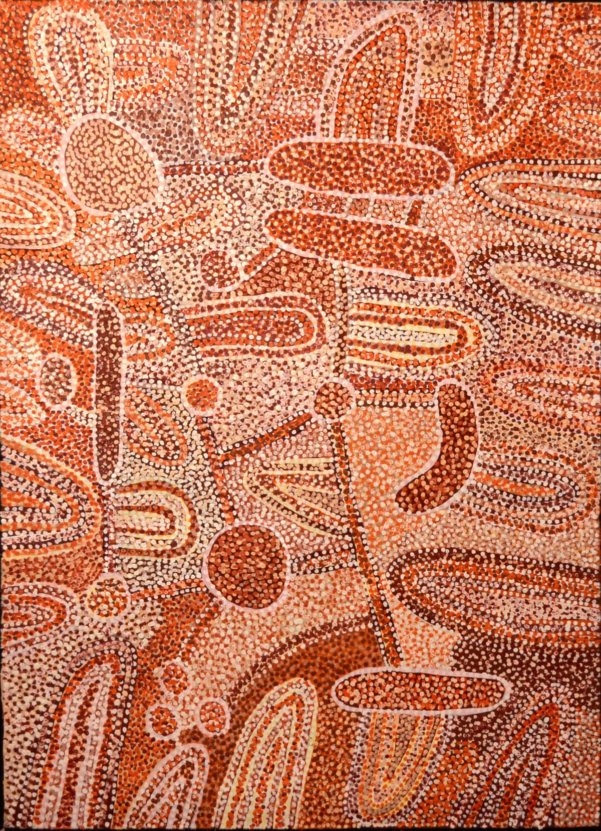 Ngupulya Pumani Maku inmaku pakani acrylic on linen 152 x 111 cm