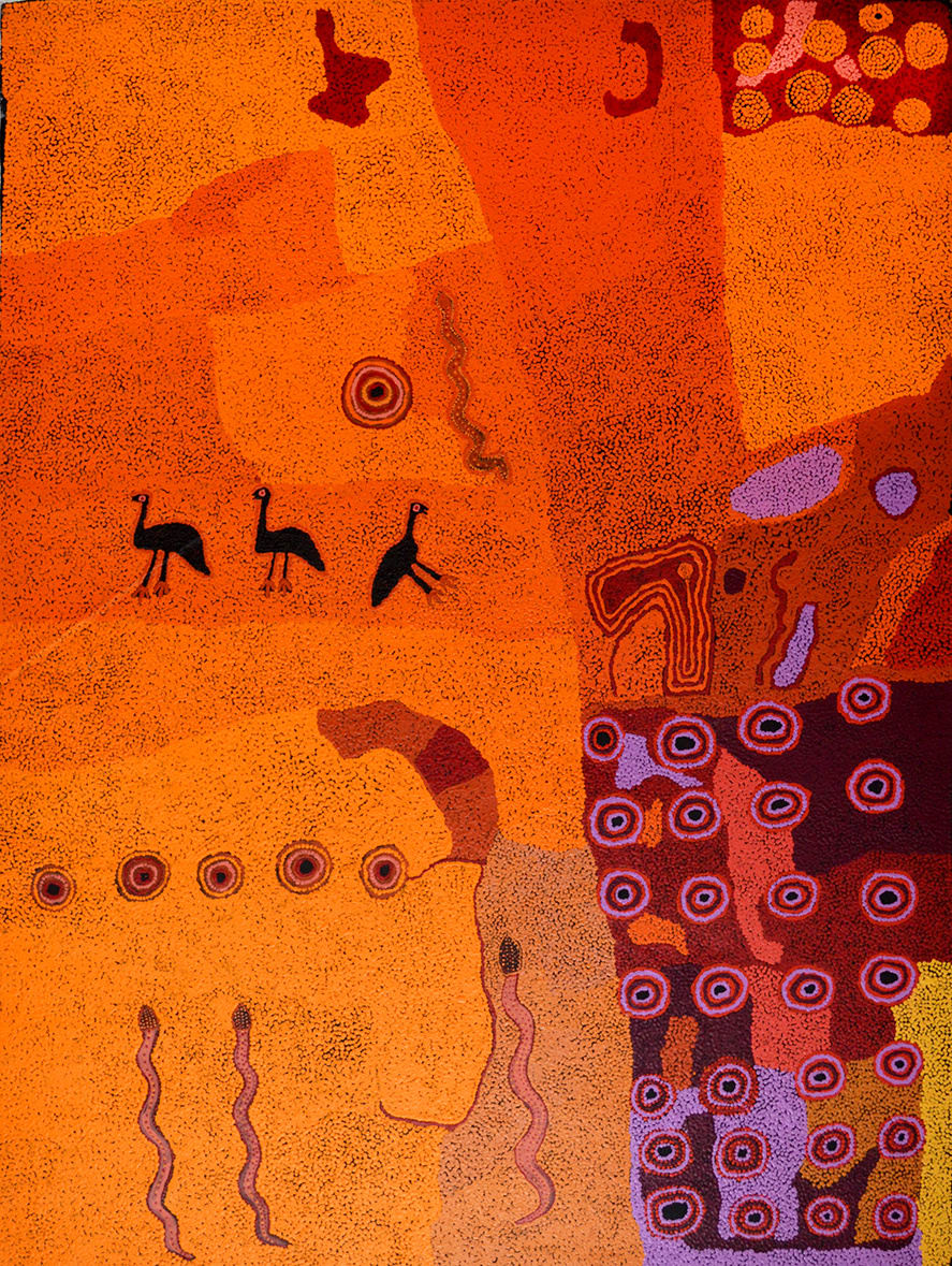 Ginger Wikilyiri Manta, Tali munu 1 Tjanpiku Ngura acrylic on linen 150 x 200 cm
