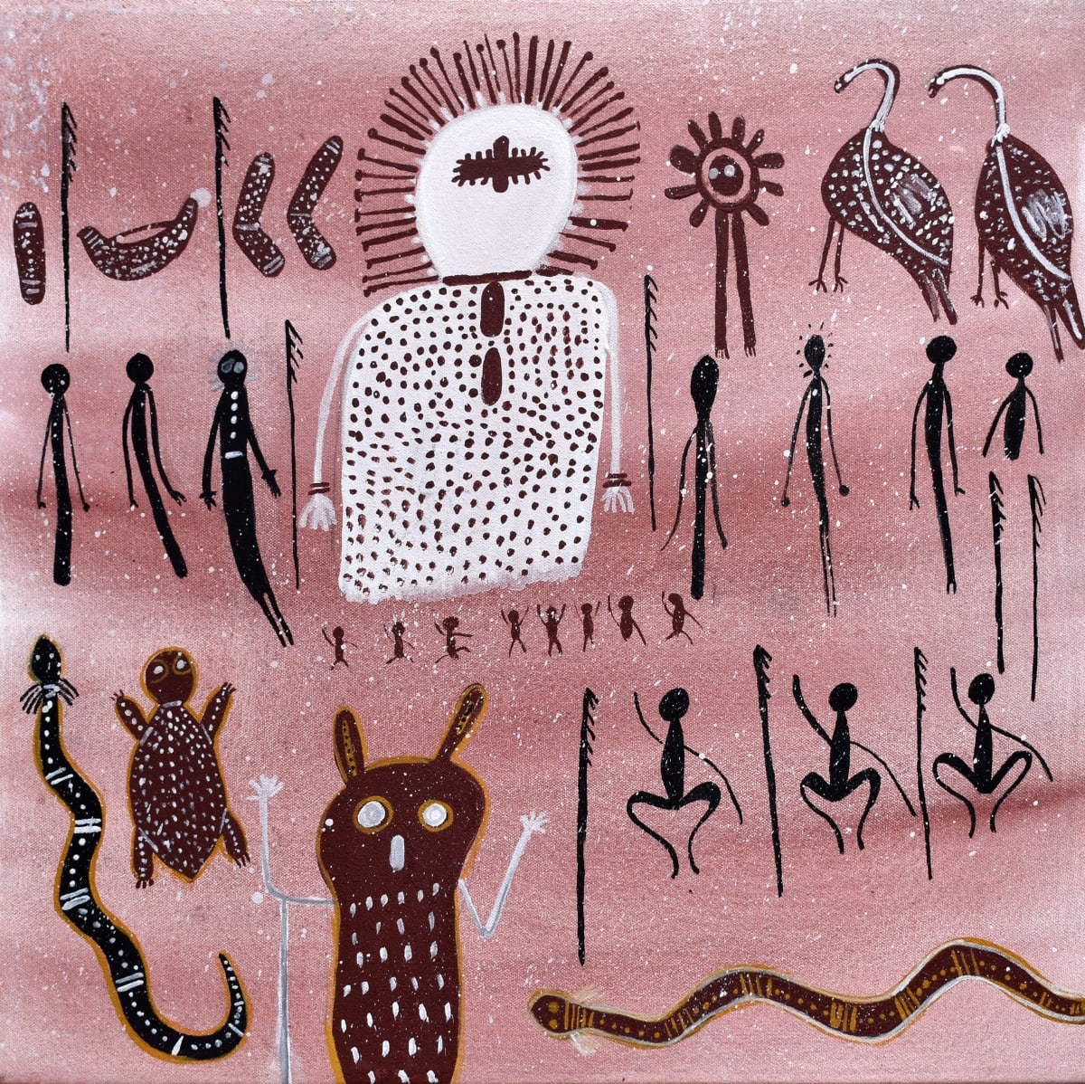 Veronica Djanghara, Wandjina & other spirits, 2019