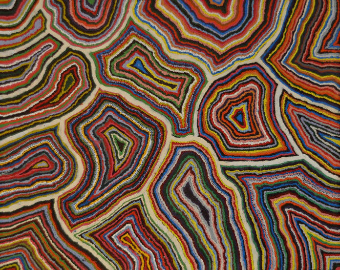 Samuel Miller Ngayuku Ngura acrylic on linen 122 x 153 cm