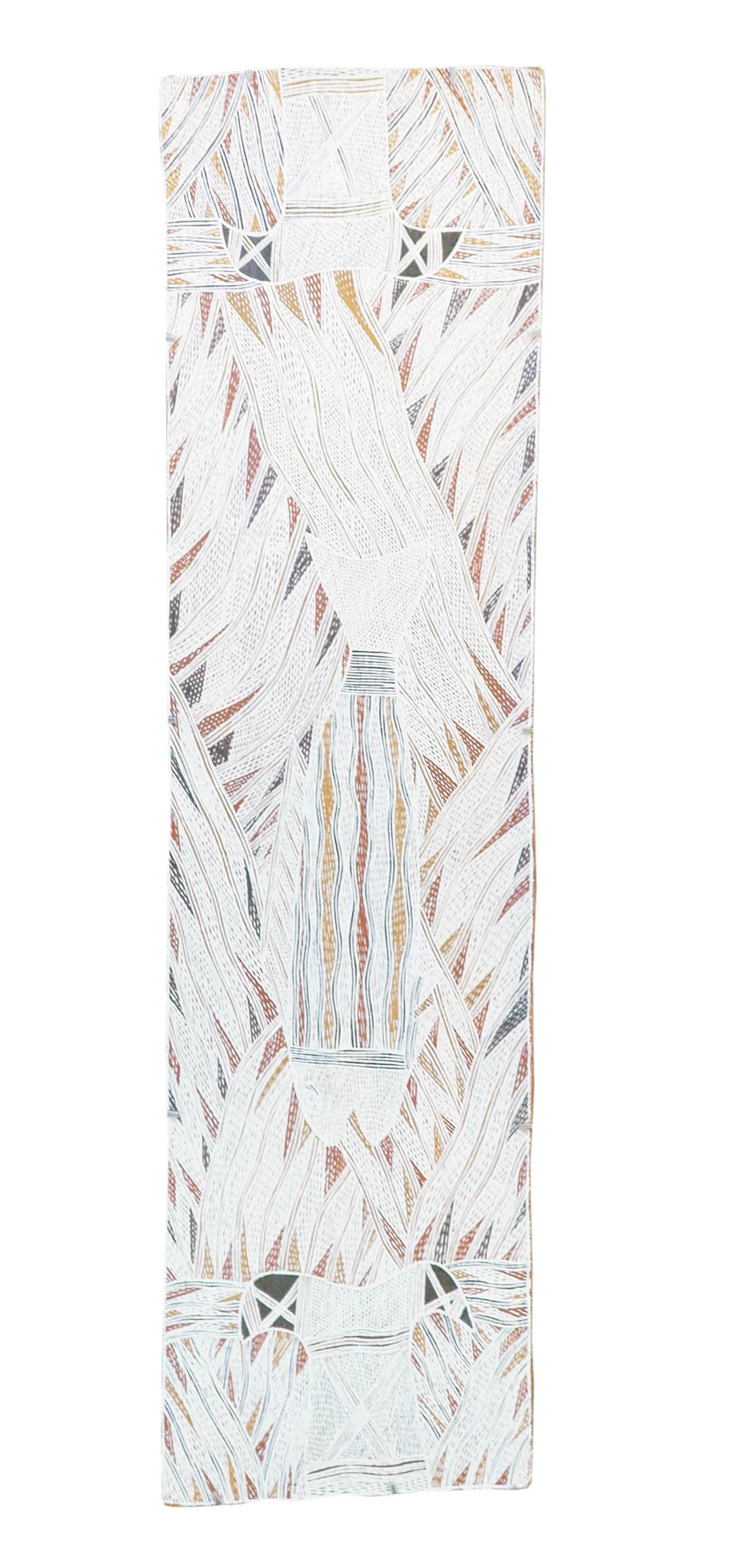Galuma Maymuru Nuykal natural earth pigment on bark 117 x 32 cm