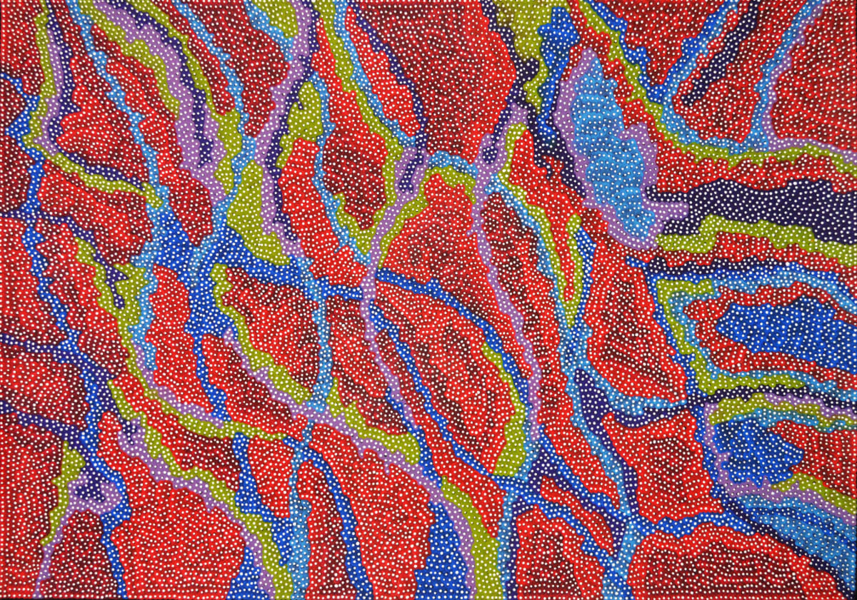 Robert Fielding Milkali Kutju acrylic on linen 107 x 153 cm
