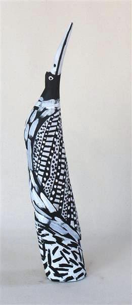 Gerry Mungatopi Tokwampini, the bird natural earth pigment on wood 41 cm